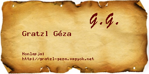 Gratzl Géza névjegykártya