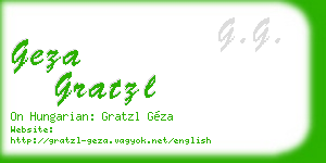 geza gratzl business card
