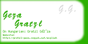 geza gratzl business card